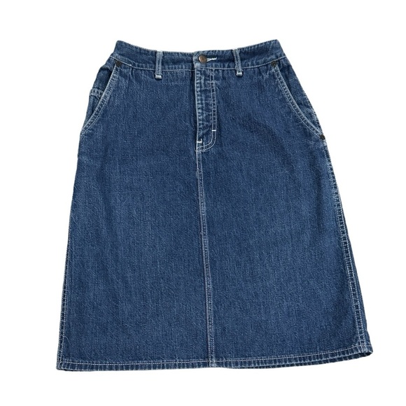 VINTAGE 70’s CALVIN KLIEN HIGH WAISTED DENIM SKIRT Jean Size 9 Rare find EUC - Picture 2 of 8
